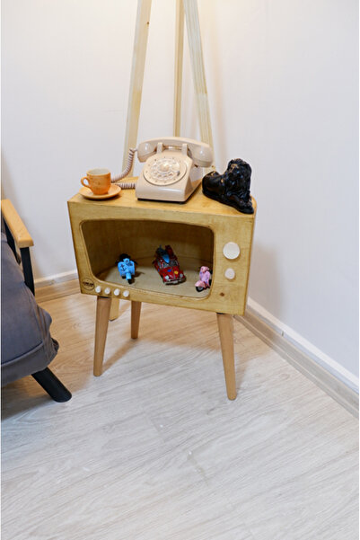 huncar Dekoratif Retro Cosmoss TV Ahşap Sehpa ( Köşe Sehpa )