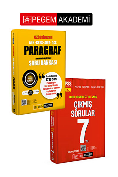 Pegem Akademi Yayıncılık PEGEM AKADEMİ AGS-KPSS-ALES-DGS Ezberbozan Paragraf ...