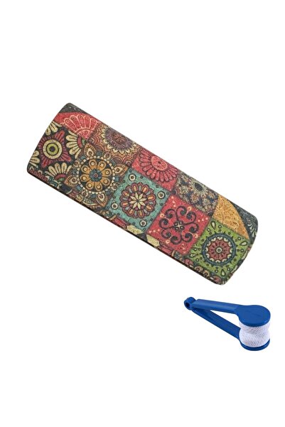 OEM Sunglasses and prescription glasses case, cork/metal, magnetic closure, Vintage floral design, 16x5x3cm