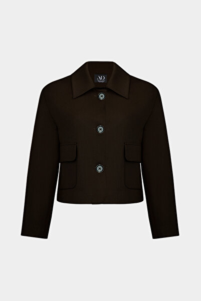 Açelya Okcu Premium Vento Lycra Pocket Detailed Short Woven Jacket