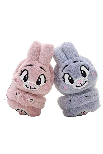 Generic Wireless Cartoon Blue Tooth Headphones Earplugs Winter Warm Ear Cover Soft Plush Earflaps - WBK865