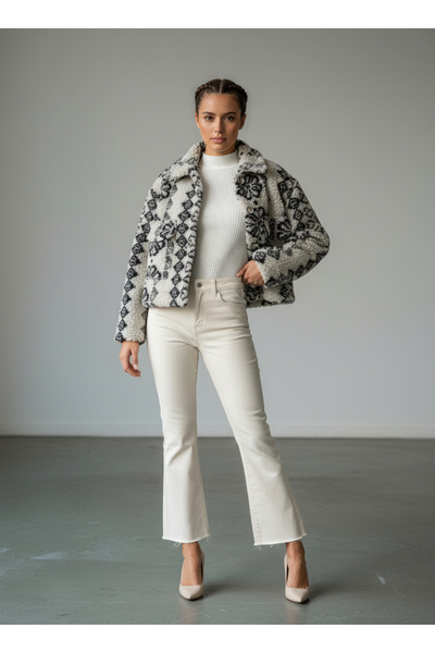 VETTA Patterned Puffy Coat