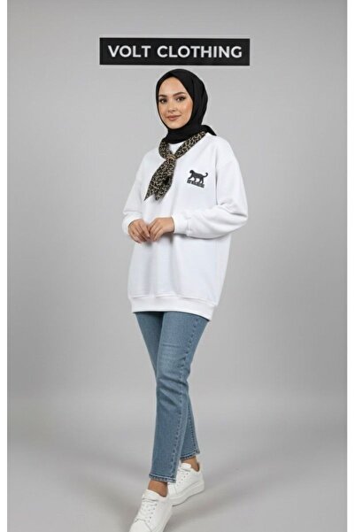VOLT CLOTHİNG Sweatshirt with Scarf Detail on the Front