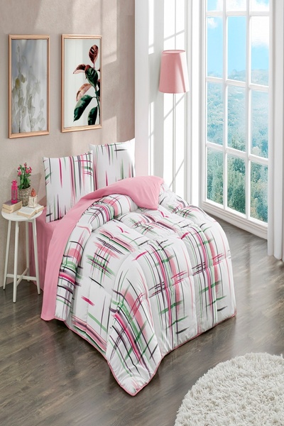 Kristal Double Sleeping Set Style Pink