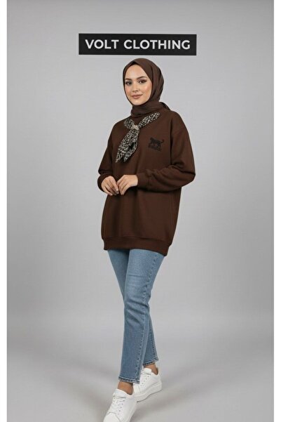 VOLT CLOTHİNG Sweatshirt with Scarf Detail on the Front