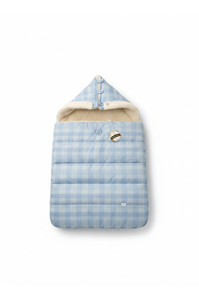 Baby shine Turkish winter blanket (Meds) lined with waterproof fur - unisex checkered design