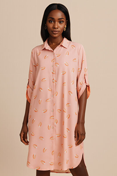 Store Siyah Paisley Gömlek Elbise-Günlük&Şehir Stili