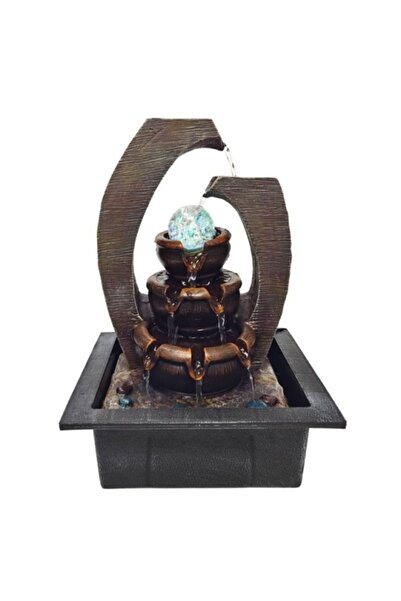 OEM Tabletop artesian fountain, with LED and transparent sphere, for indoor and outdoor use,