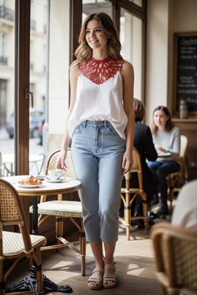 Angels Passion Red Women's Belt Stylish Adjustable Length -