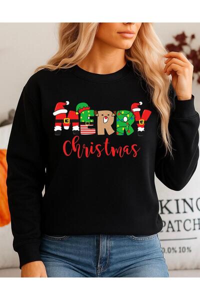 OEM Hanorac negru 100% bumbac - Roșu de Crăciun