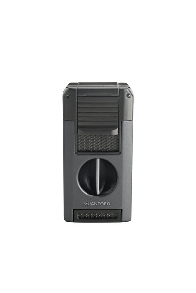 Quantoro MGM05-64 Kesicili Delicili Çift Jet Alev Grey Çakmak