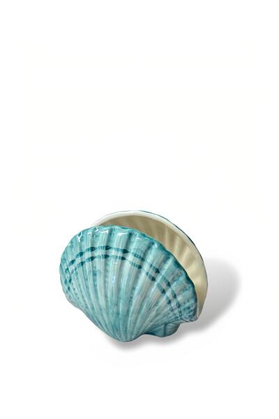 La Ceramica VBC V.B.C La Ceramica - Mavi İstiridye Peçetelik (11x13 cm)