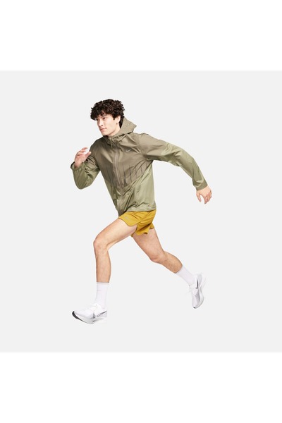 Nike Storm-Fit Adv Run Division Aerogami Running Full-Zip Hoodie Men's Sports Khaki Jacket - Fd0410-222