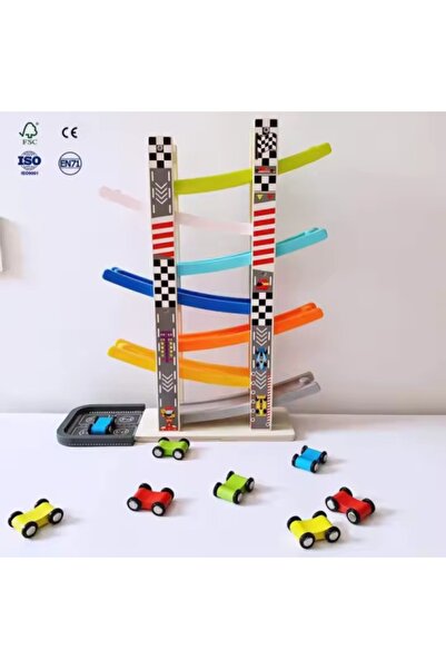 OEM Wooden racing car with 7 levels, made of wood