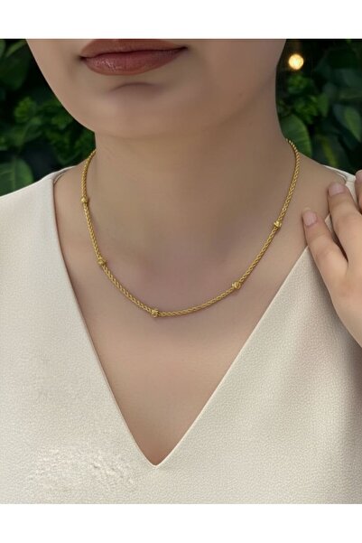 kuyumcu nurettin 3.50 gr (GRAM) 5 Dorika Toplu Halat Zincir Kolye 14 Ayar Altın