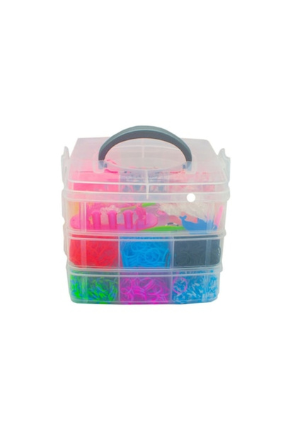 Rainbow Loom Set Multicreativ Trendy, Accesorii pt. realizarea Bratarilor elastic, Bands, 3500 piese