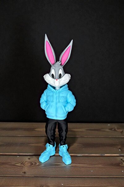 25 cm Büyük Boy 3D Baskı Bugs bunny Looney Tunes Çizgi Film Figür