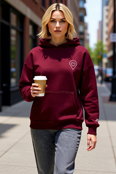 BENERLY Hanorac de damă cu gât rotund, mâneci scurte, supradimensionat, cu br...