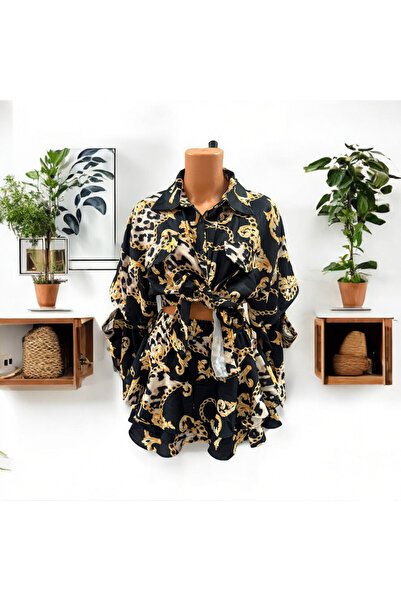 OEMN Compleu camasa cu maneci detasabile si fusta-pantalon