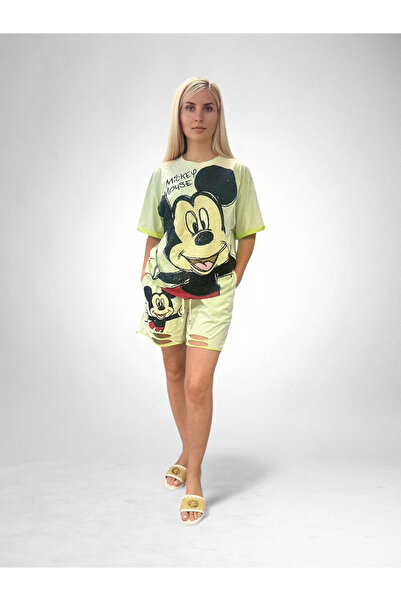 OEM Set Bumbac Premium Tricou Si Pantaloni, Marime Universala, Mickey Mouse/M...