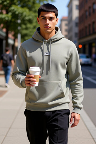 BENERLY Ανδρικό φούτερ με κουκούλα και στάνταρ μανίκια, κανονική εφαρμογή, με...