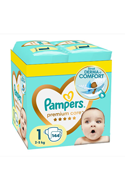 Pampers Scutece Premium Care XXL Box Nou Nascut, Marimea 1, 2-5 kg, 144 buc