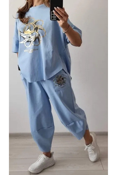 OEMN Compleu dama trening sport pantaloni si bluza - PREMIUM COTTON - Imprime...