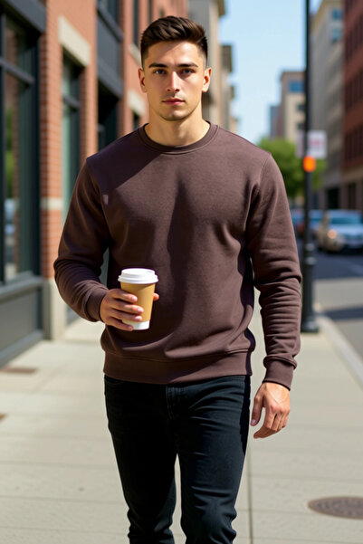 BENERLY Men's Crew Neck Standard Sleeve Regular Fit Sweatshirt Functional Dur...