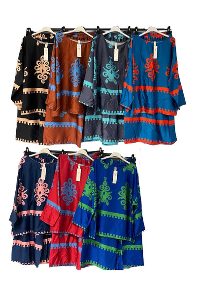 OEMN Women's Satin Blouse and Pants Set - Jade