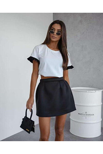 OEMN Mini skirt and crop top set made of Stretch Fabric - modern and comforta...
