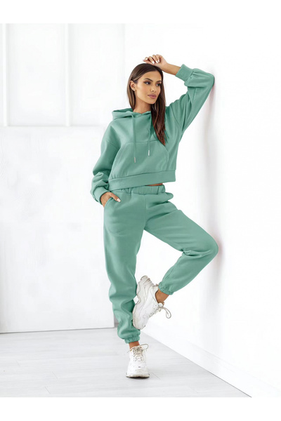 OEMN Compleu Dama Trening Dama 2 Piese Bluza si Pantalon din Bumbac Vatuit - CMS