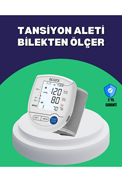 Terrien Şarjlı ve Pilli Bilek Tansiyon Ölçer Dijital Ekran Hafıza Kayıtlı