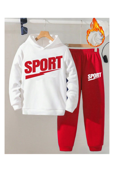 Sebesta Fashion New Season Children's K Hooded Bottom and Top Printed Tracksu...