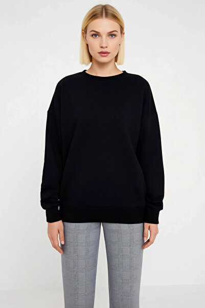 BENERLY Hanorac tricotat cu mânecă lungă, cu decolteu rotund, pentru femei, f...