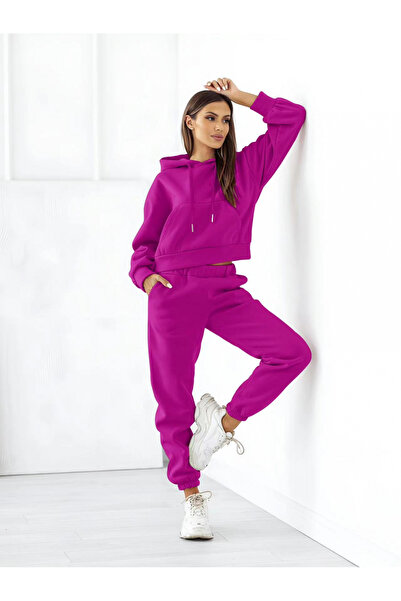 OEMN Compleu Dama Trening Dama 2 Piese Bluza si Pantalon din Bumbac Vatuit - CMS