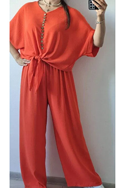 OEMN Women's Summer Blouse and Long Pants Set