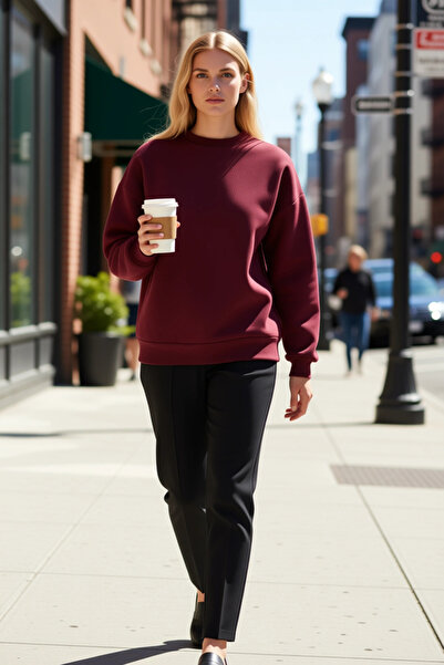 BENERLY Hanorac tricotat gros, supradimensionat, cu mâneci scurte, pentru fem...