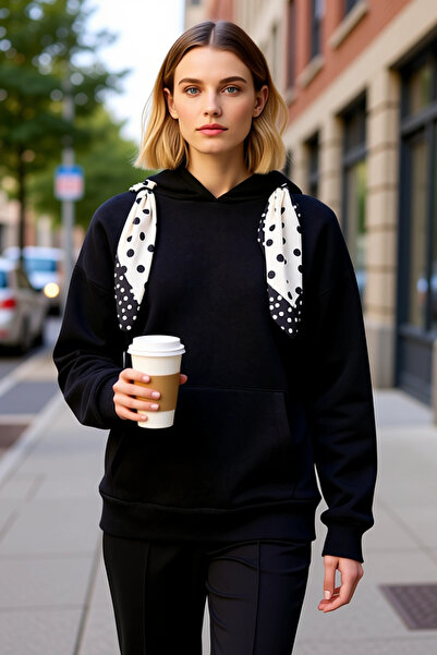 BENERLY Hanorac tricotat cu mânecă lungă, cu guler eșarfă, supradimensionat, ...