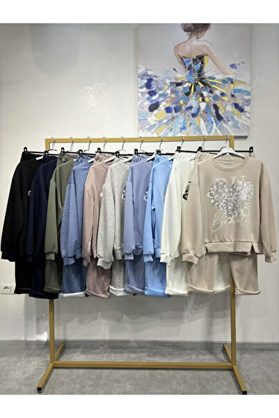 OEMN Women's Set 2-Piece Sweatshirt and Pants with Inscriptions - CHMS