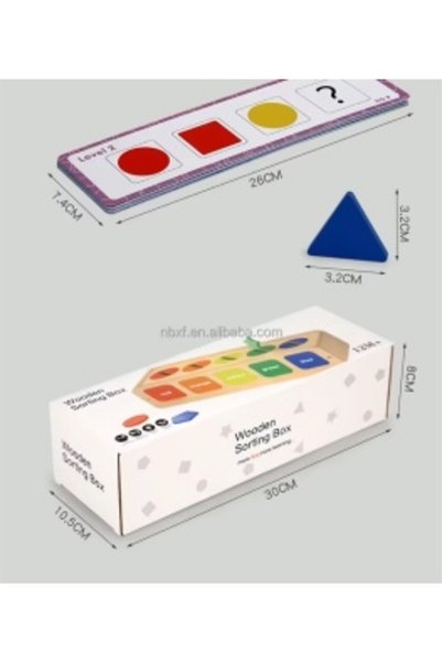 OEM Jucării de sortare din lemn Montessori pentru copii mici cu cutie potrivită, sortator de forme