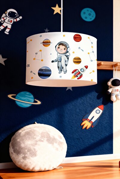 EVPANYA Astronot Çocuk Desenli Çocuk Odası Avize