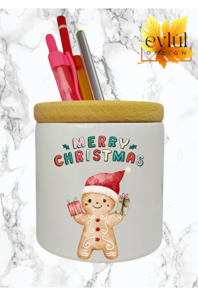 Eylül Design Merry Christmas New Year Themed Printed Ceramic Wooden Detailed ...