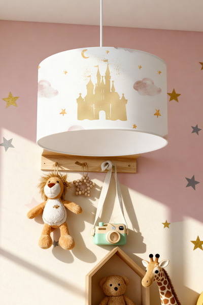 EVPANYA Altın Rüyalar Kalesi Desenli Çocuk Odası Avize