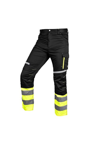 NEO Work trousers, reflective, black and yellow, Hi-Vis model, size M/50,
