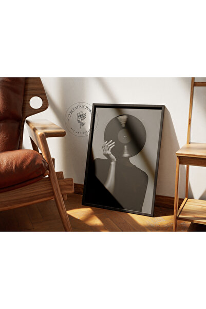 512 STORE Estetik Modern Tasarım Plak Müzik Tema Çerçevesiz Kuşe Kağıt Poster...