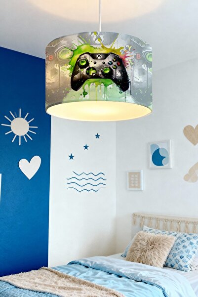 EVPANYA Gamer Oyuncu 22 Desenli Çocuk Odası Avize