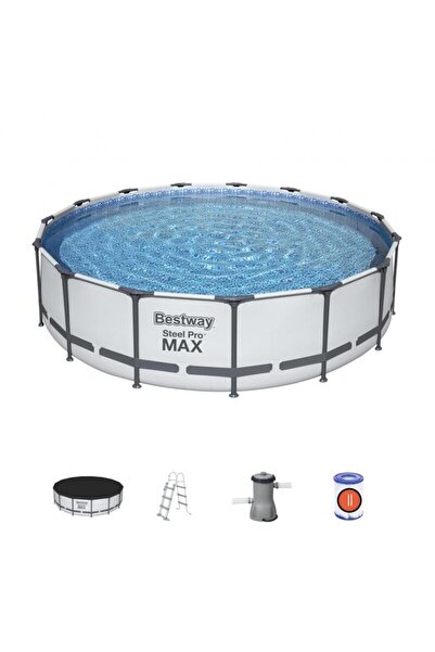 BESTWAY Piscina structura metalica, rotunda, cu filtru, pompa, scara, prelata...