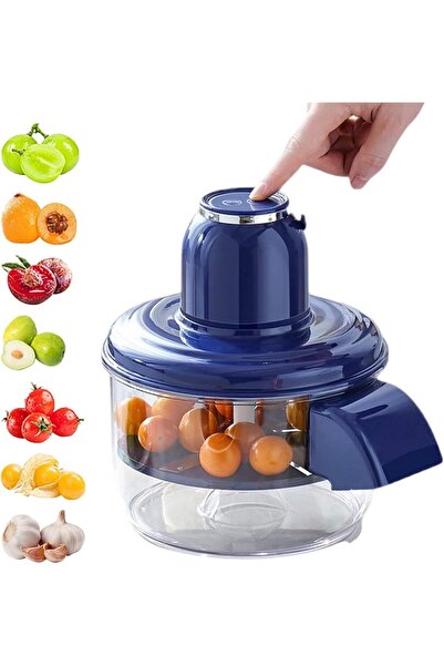 TERRION آلة تقشير العنب الكهربائية الرقمية من ويفز، آلة تقشير الفواكه الصغيرة الأوتوماتيكية (أزرق)