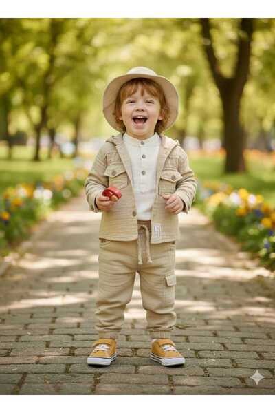 COCOSISS Müslin Erkek Çocuk 3'lü Takım