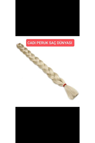 Cadı Peruk Platin Sarı renk Afrika örgüsü saç 120 gr